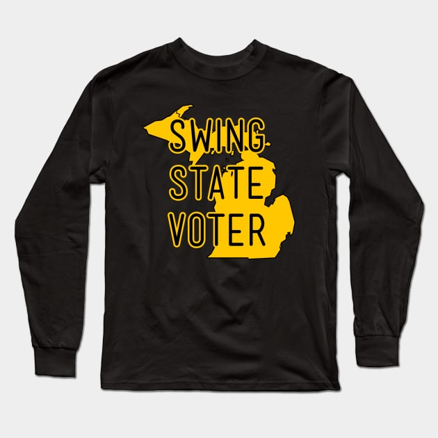 Swing State Voter - Michigan Long Sleeve T-Shirt by brkgnews